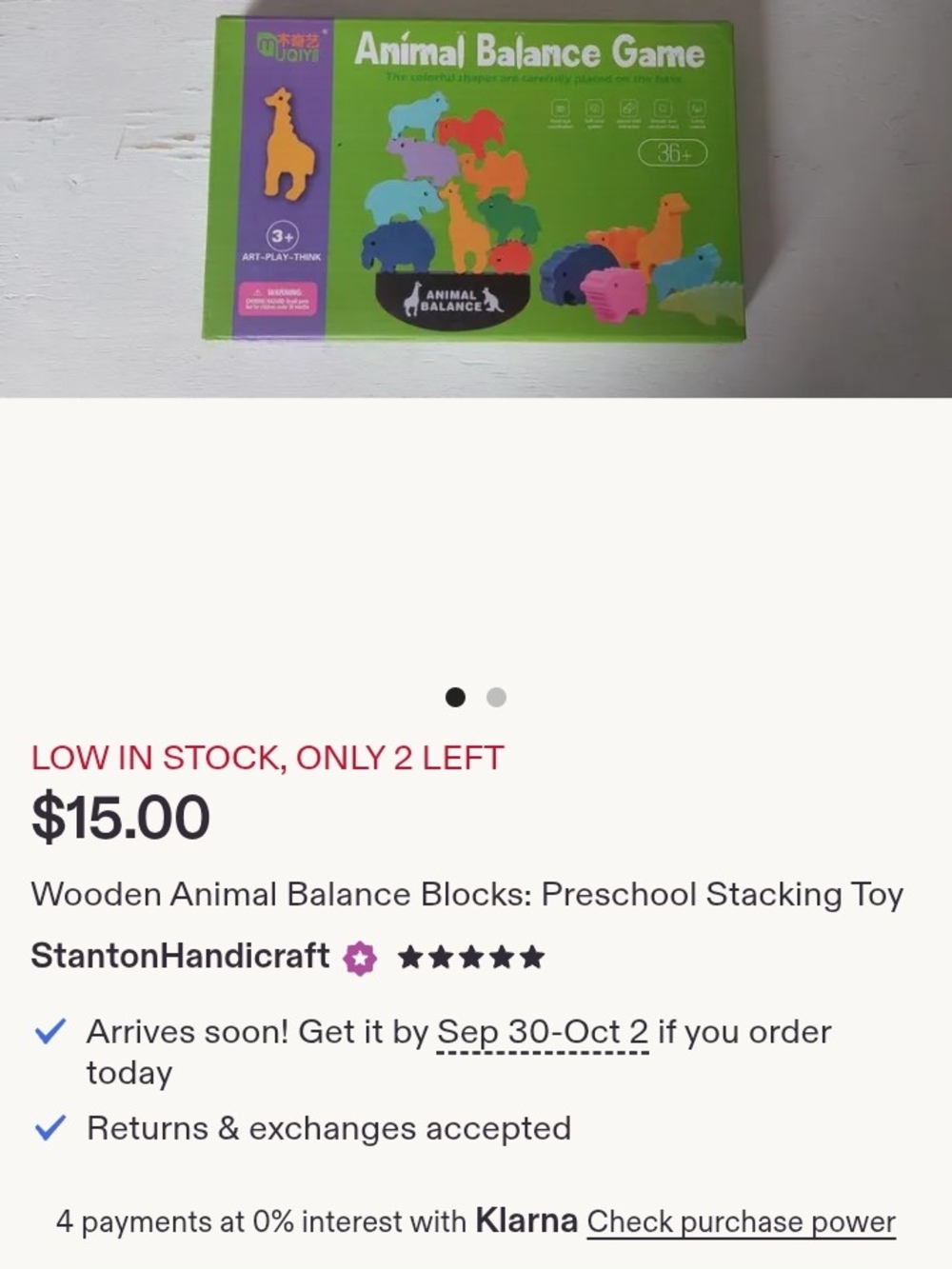 Wooden Stacking Game - Multicolor - Picture 3 of 3